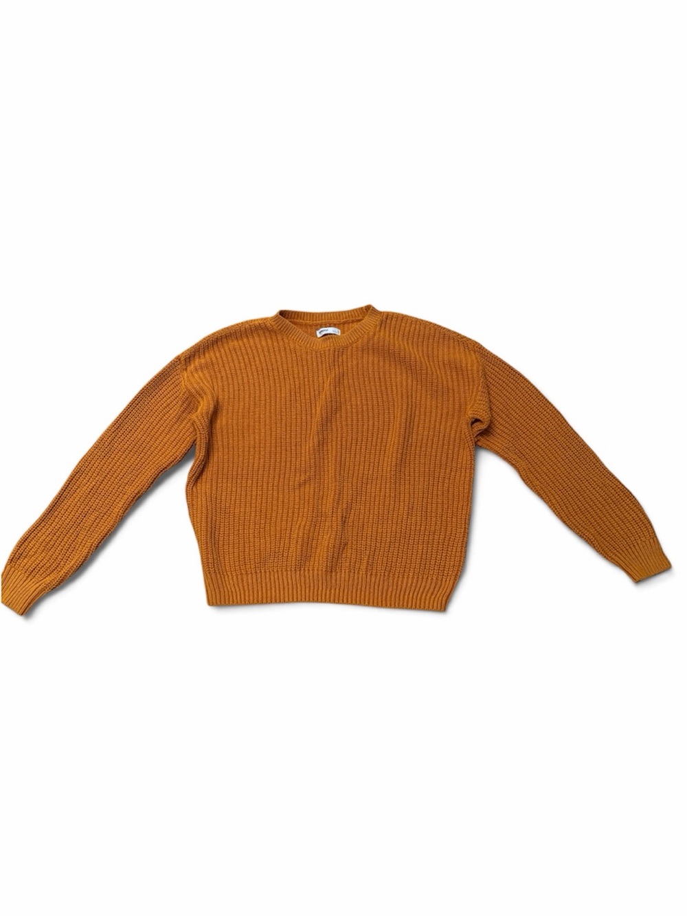 Sonoma Textured Crewneck Sweater in Mustard
